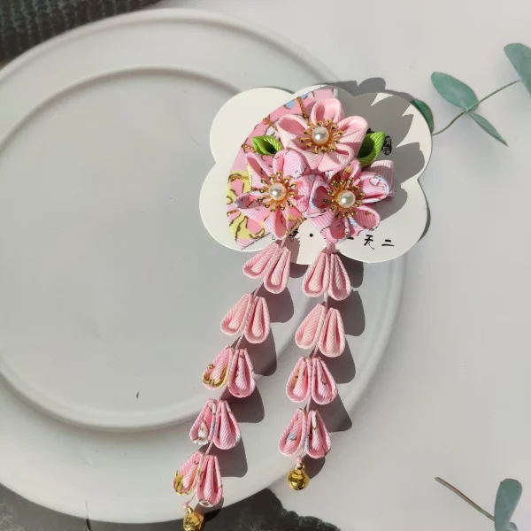 adornos de flores japonesas para peinados