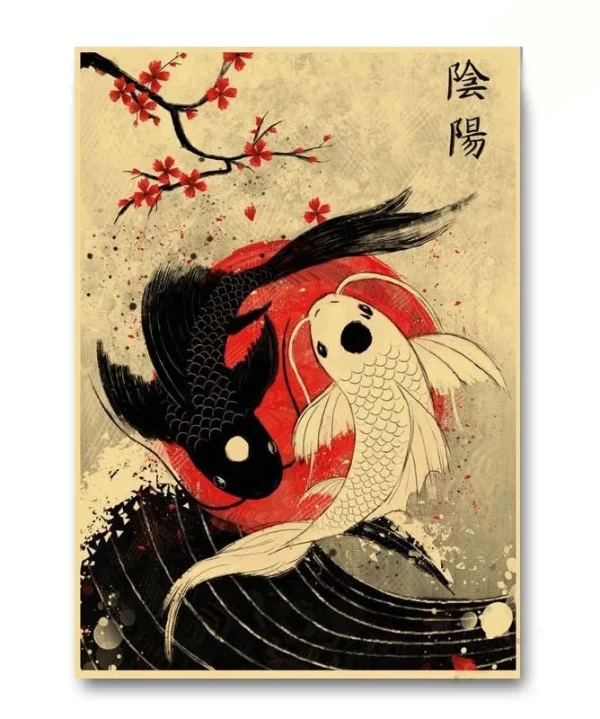 mostrar póster de pescado decorativo
