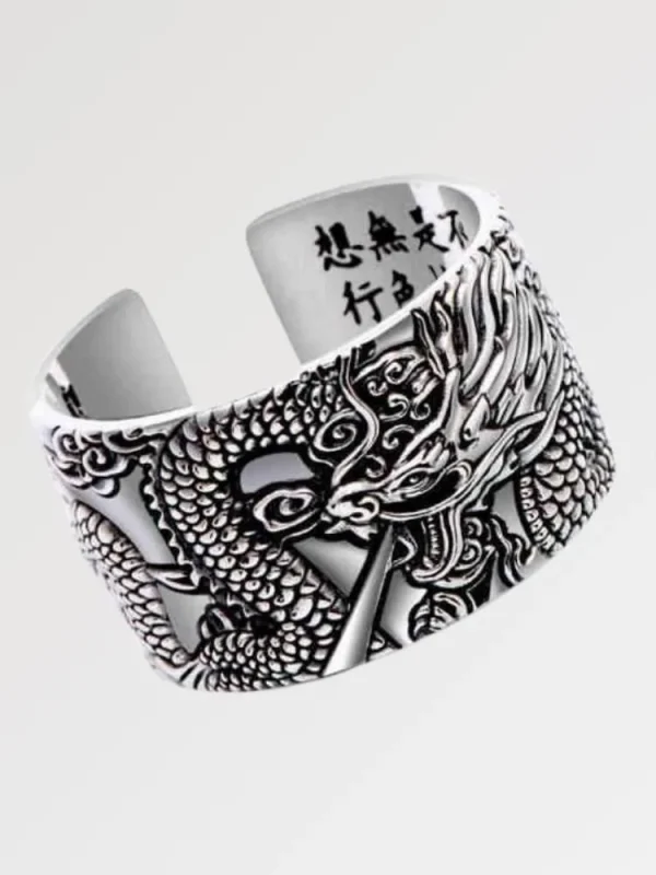 anillo de dragón de plata ryujin