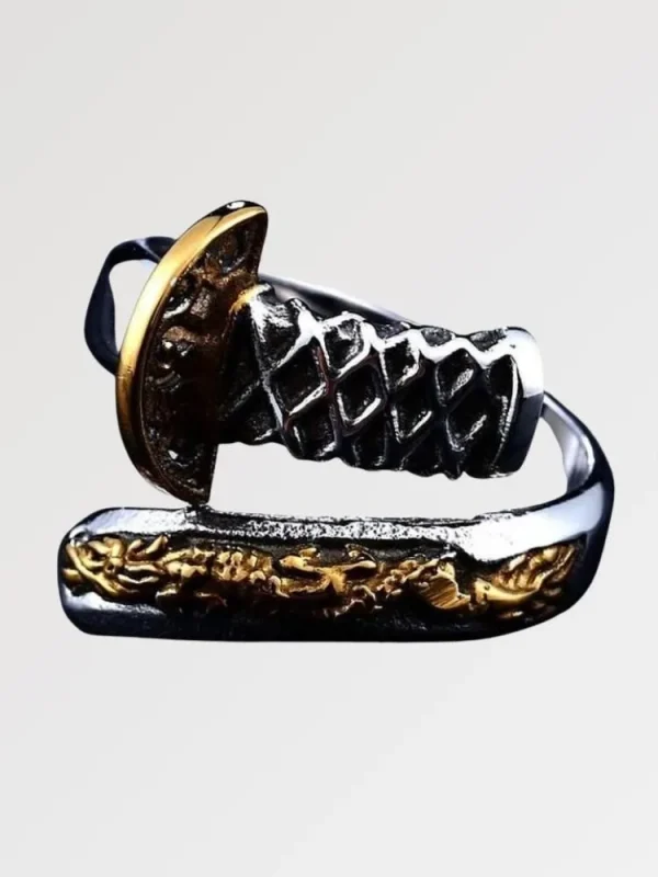 anillo samurái estilo bushido