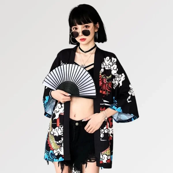 cárdigan estilo kimono saori
