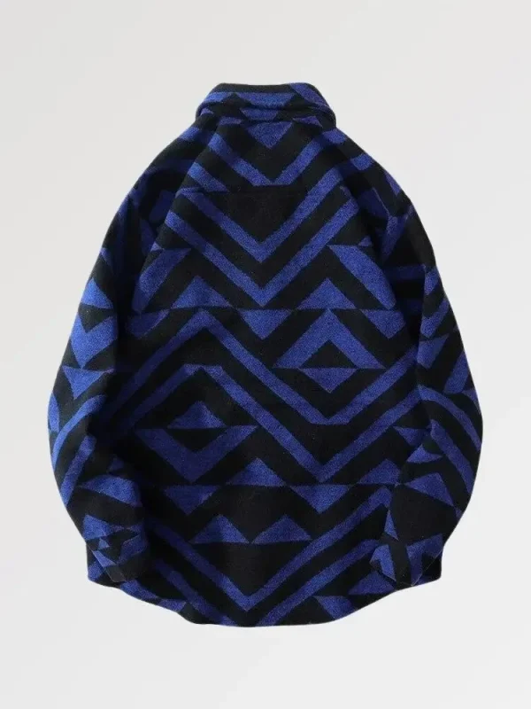 camisa de franela azul para hombre tokai