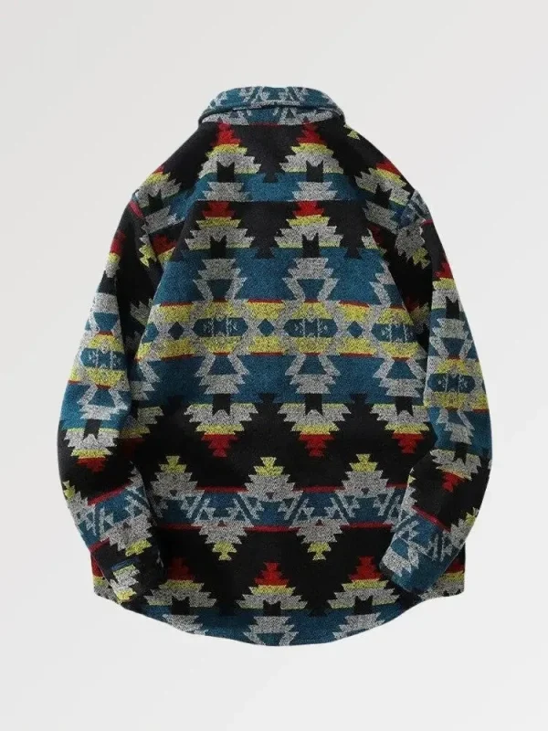 camisa vintage con estampado okazuno