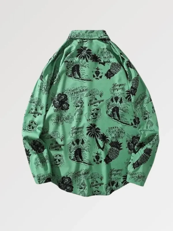 camisa verde oversize nayoro