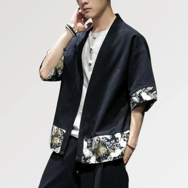 camisa estilo kimono para hombre arata
