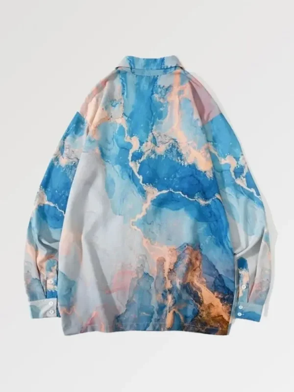 camisa tie-dye para hombre moriya