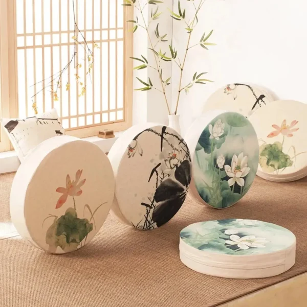 cojín floral japonés narashino