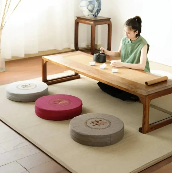 cojín de meditación japonés redondo shusu