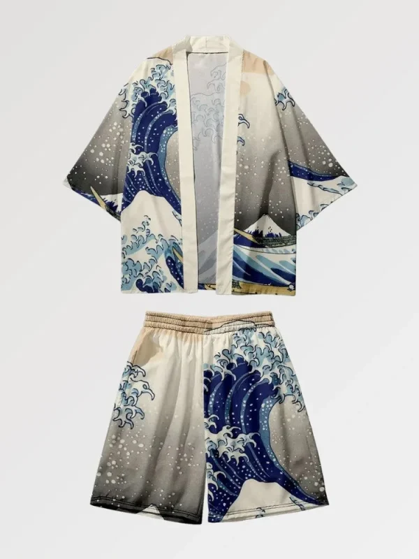 conjunto de kimono hokusai