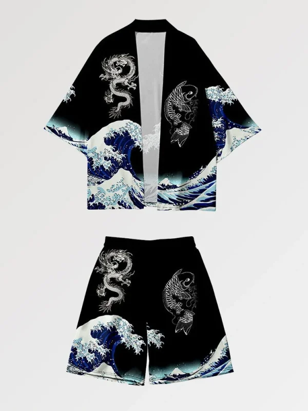conjunto de kimono kanagawa