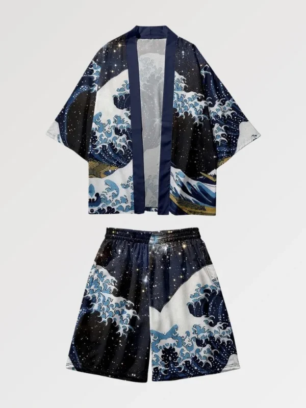 conjunto de kimono La gran ola
