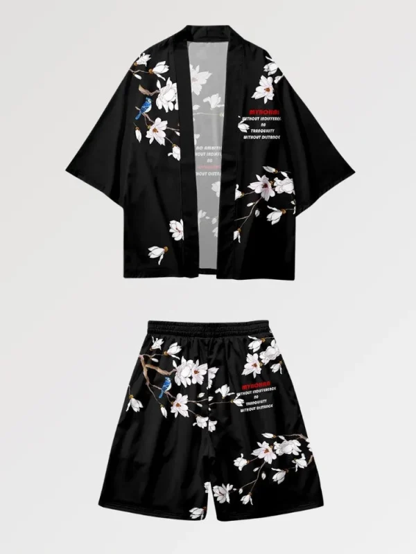 conjunto de kimono Sakura blanca