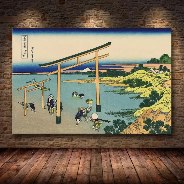 diseño torii primavera estampado japonés