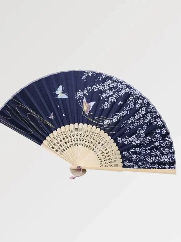 abanico de madera ebino japonés