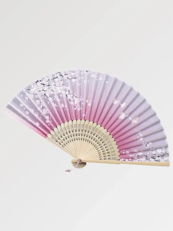 abanico japonés yori en flor de cerezo
