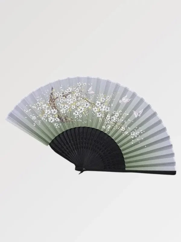 abanico japonés tsukiyo color negro