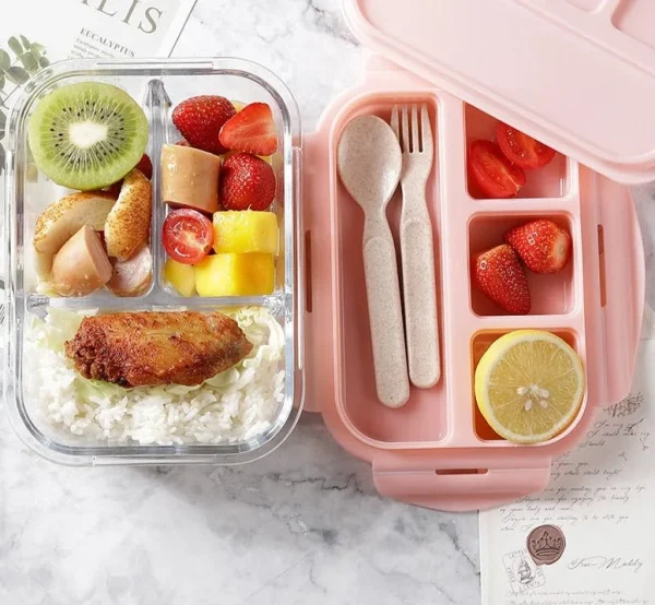 contenedor bento de vidrio