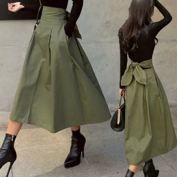 falda larga estilo japonés