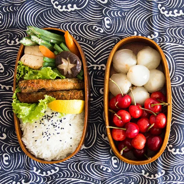 caja bento de madera