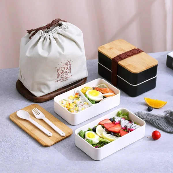 Caja Bento De Madera