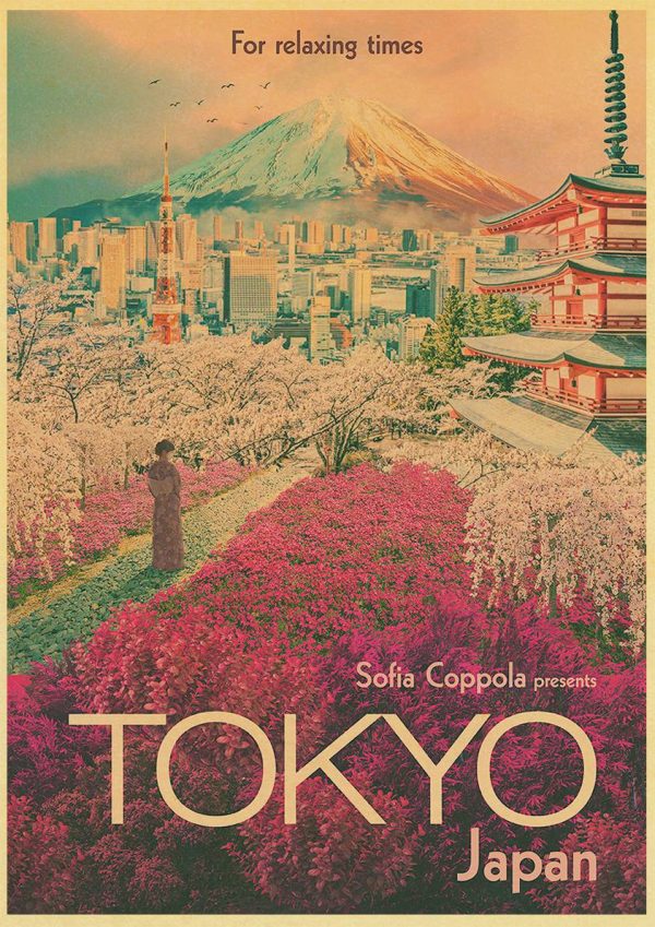 póster vintage de flores