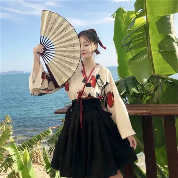 vestido largo kimono japonés