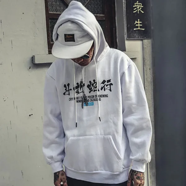 suéter con estampado japonés para hombre