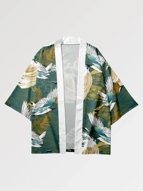 cárdigan kimono haori tsuru no gawa
