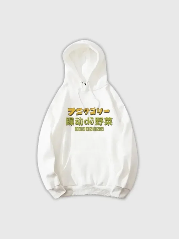 sudadera con capucha de escritura japonesa sannagi