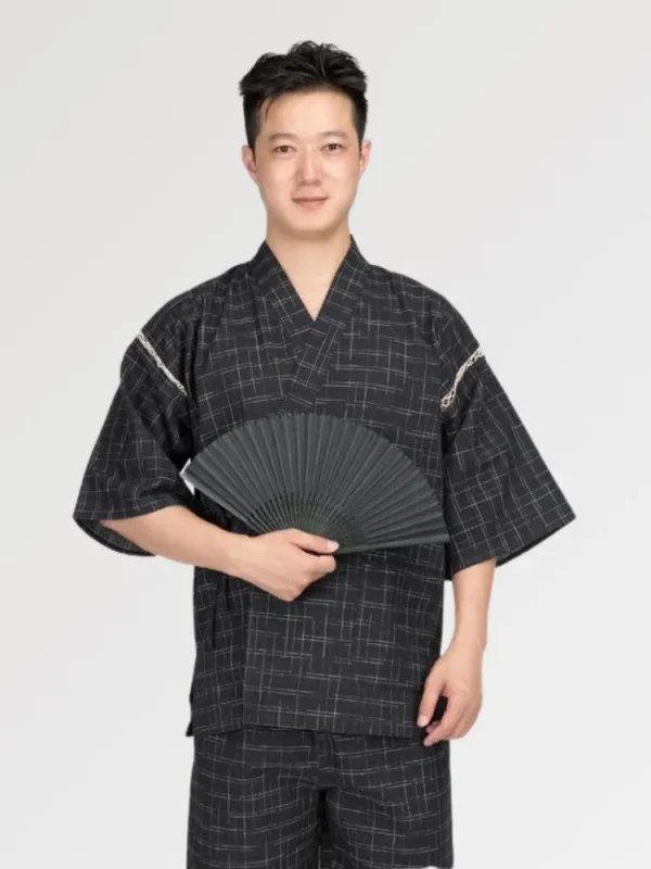 conjunto samura de hombre negro jinbei