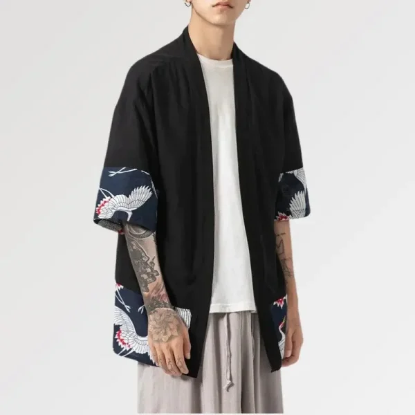 cárdigan tipo kimono para hombre hisashi