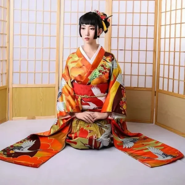 kimono fushiki estilo japonés para mujer