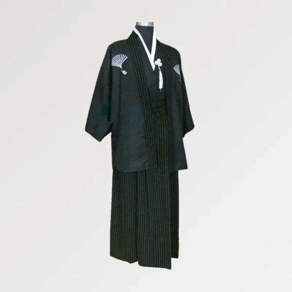 kimono negro yamagata para hombre