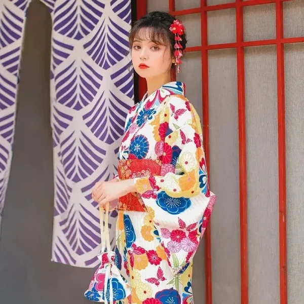 kimono japonés colorido para mujer Reiko