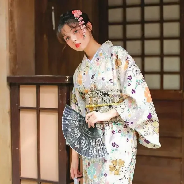 kimono de seda japonés para mujer Haruka