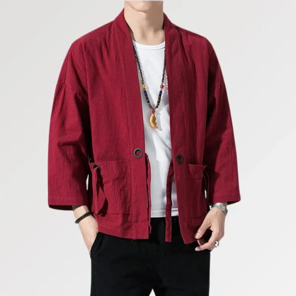 kimono rojo para hombre yuudai