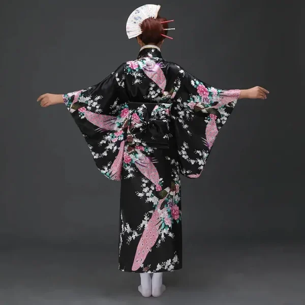 kimono tradicional japonés para mujer nori