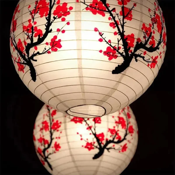 linterna de flores japonesa