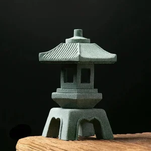 farol de piedra japonés para exteriores fuku