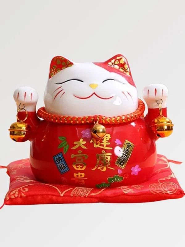 cerdita Maneki Neko roja