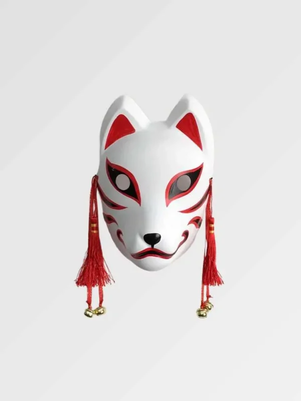 máscara Kitsune japonesa de estilo tradicional