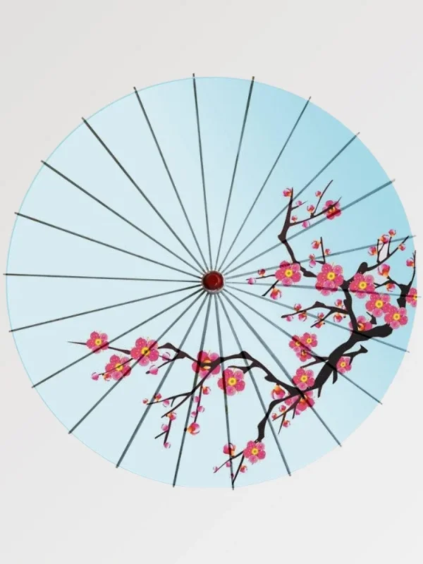 sombrilla japonesa flores de cerezo