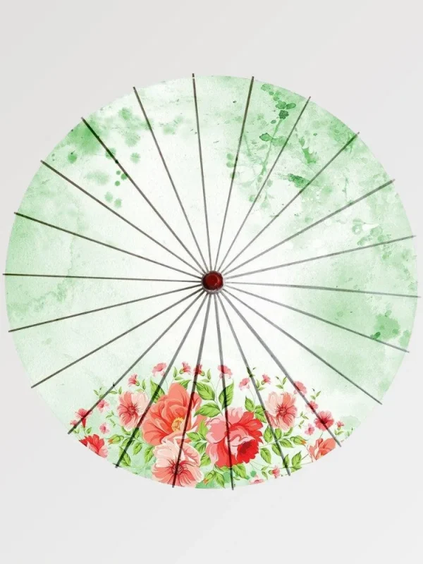 paraguas verde estilo japonés midori