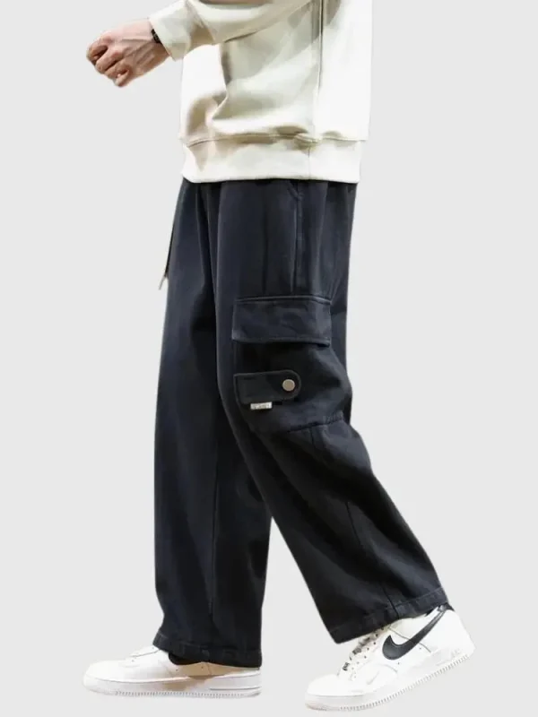 pantalones cargo azul marino tokoname