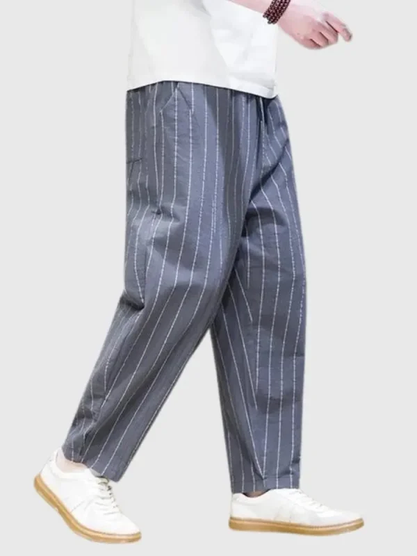 pantalones de rayas rectificados para hombre