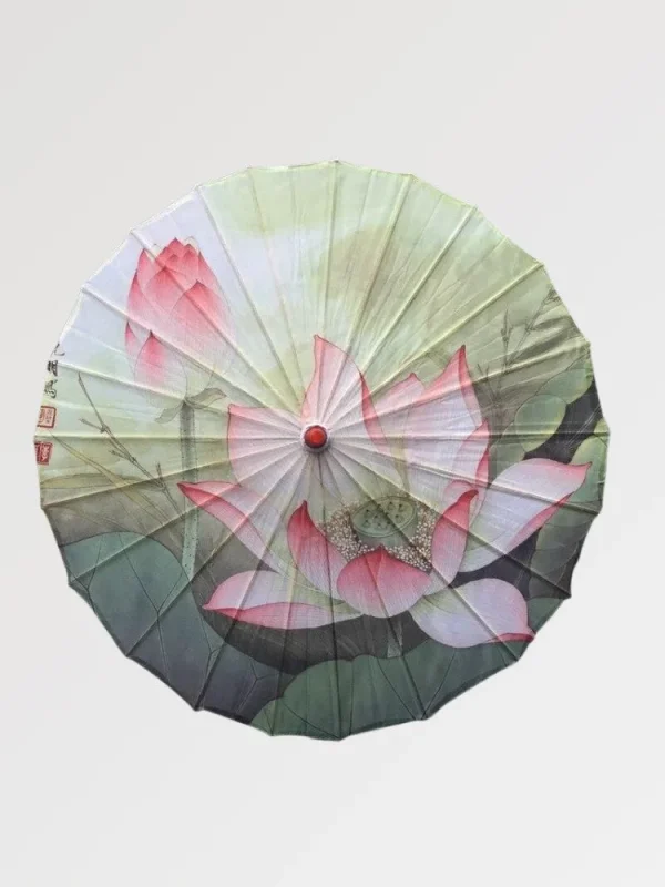 sombrilla loto antiguo japonesa