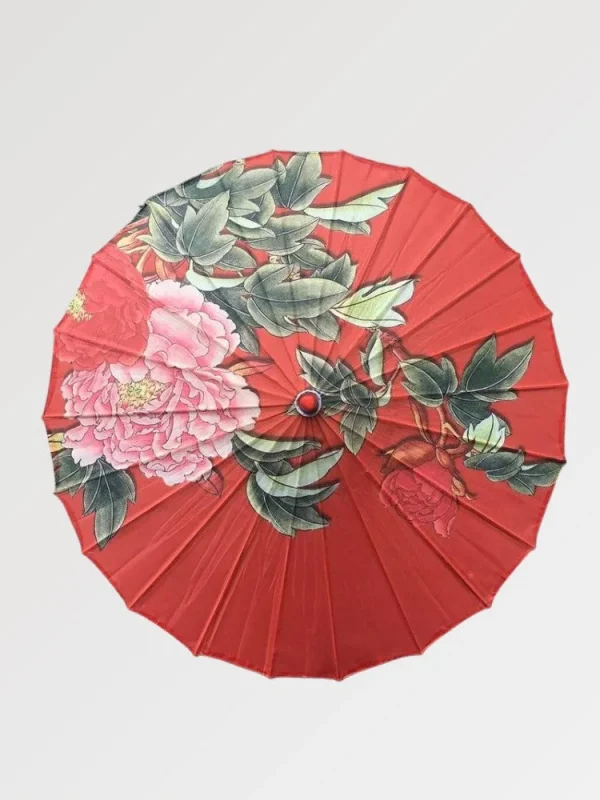 paraguas rojo de estilo japonés