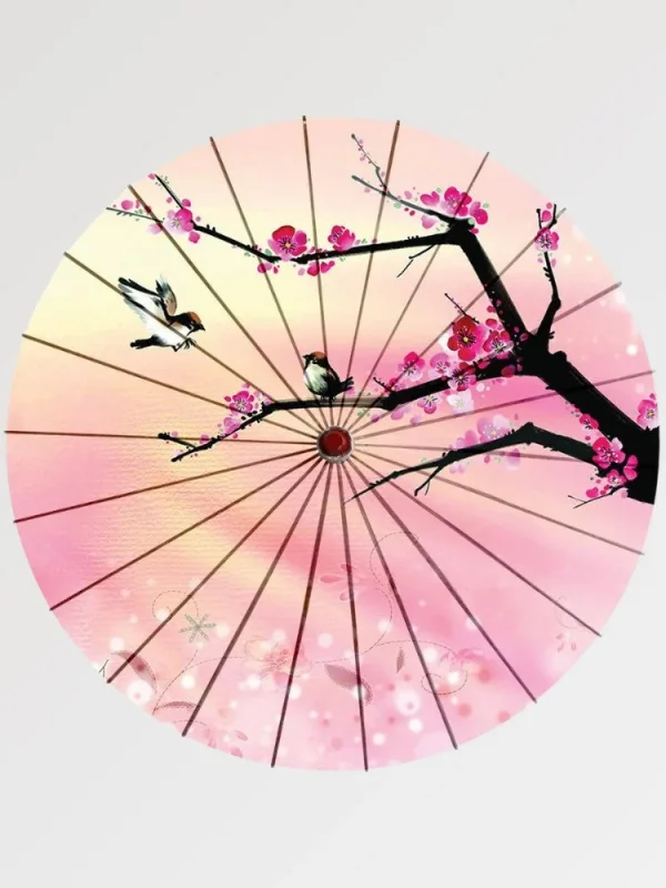 sombrilla flor de sakura japonesa