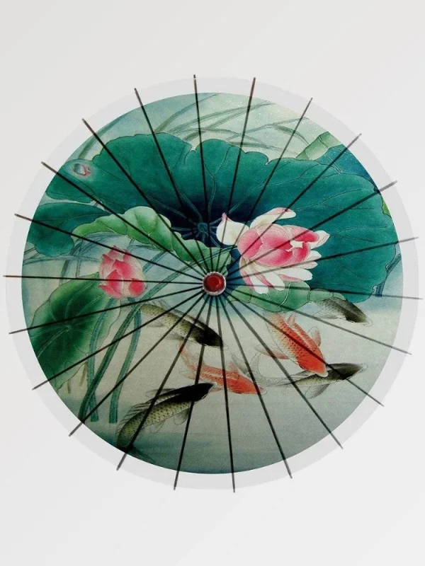 paraguas koi transparente japonés
