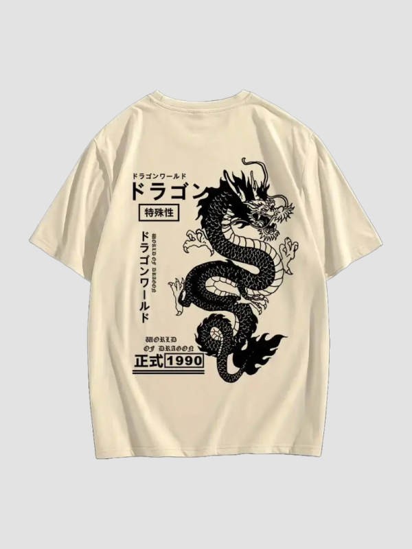 camiseta dragón estilo japonés